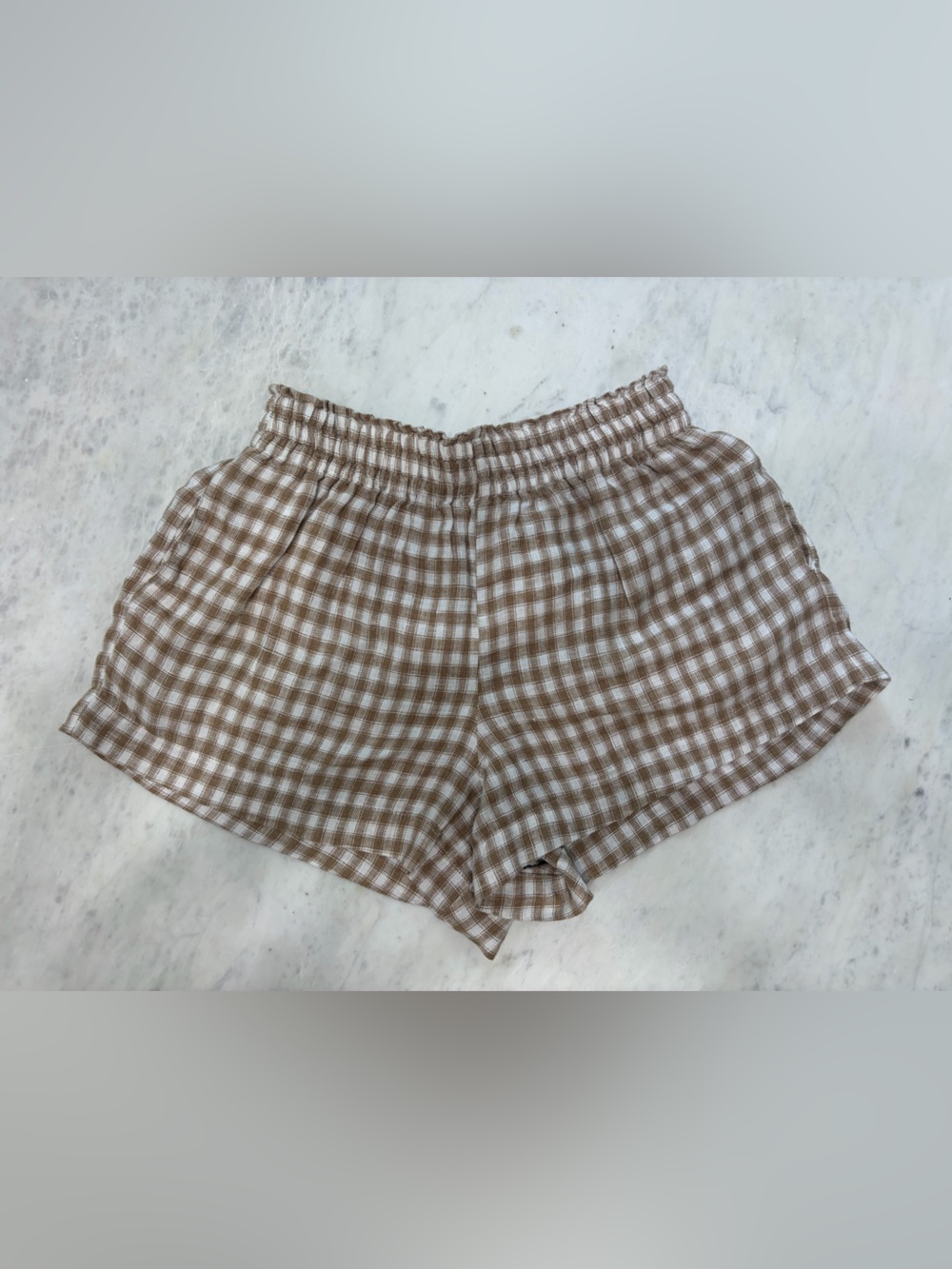 Reformation Mila Linen Gingham Shorts - Picture 2 of 6